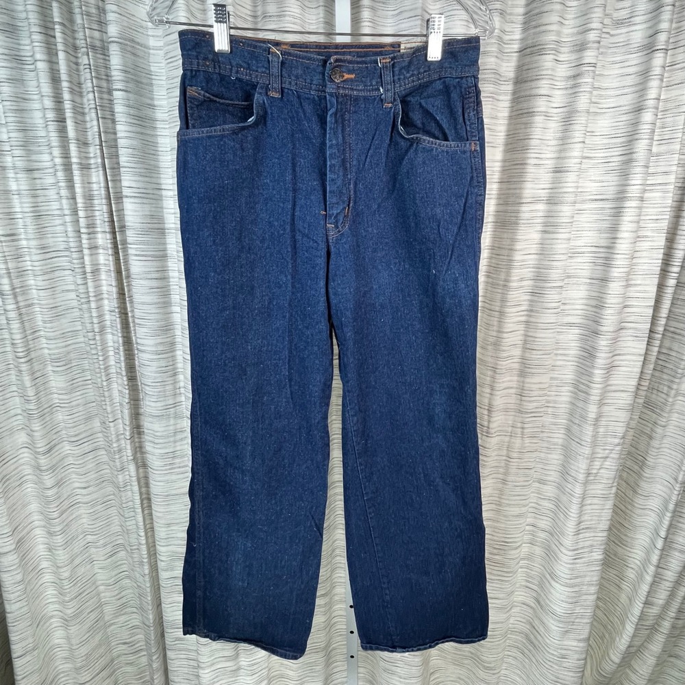 Vintage Diamond Double U Jeans Dark Wash Red Contrast Stitch Denim 30x31 - Picture 2 of 9